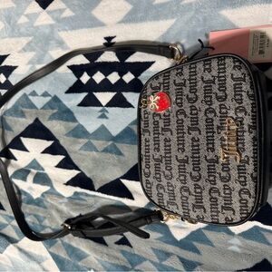 Juicy Couture Black and White Logo Crossbody Bag